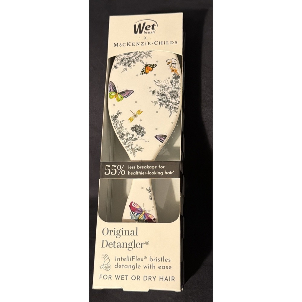 Wet Brush x MacKenzie Childs OG Detangler Hair Brush - Butterfly Toile